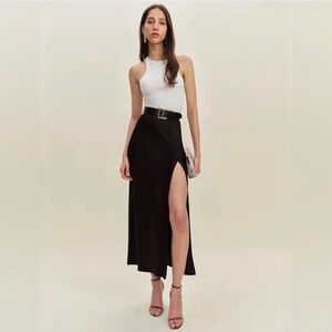 Reformation Layla Satin Skirt